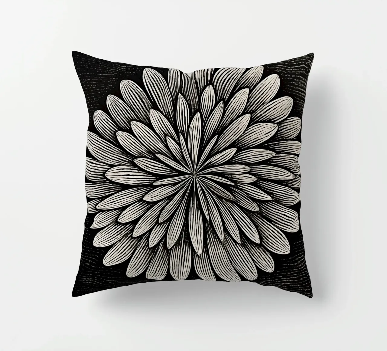 Fiore in bianco e nero cuscino da Imagine