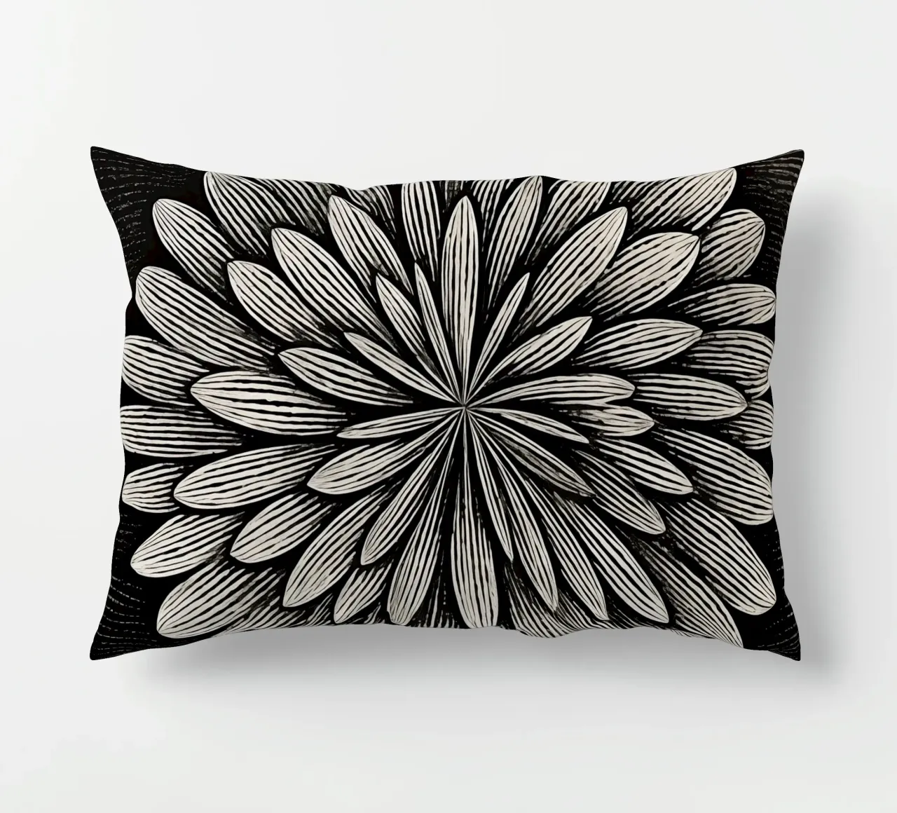Fiore in bianco e nero cuscino da Imagine