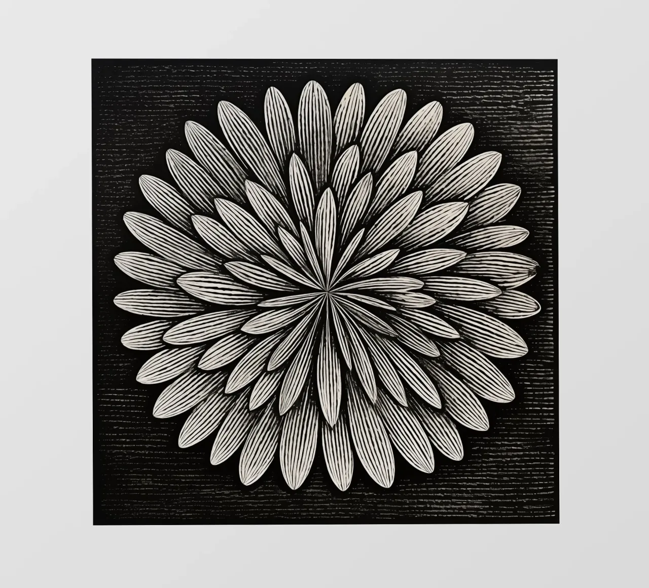 Fiore in bianco e nero telo in pvc da Imagine