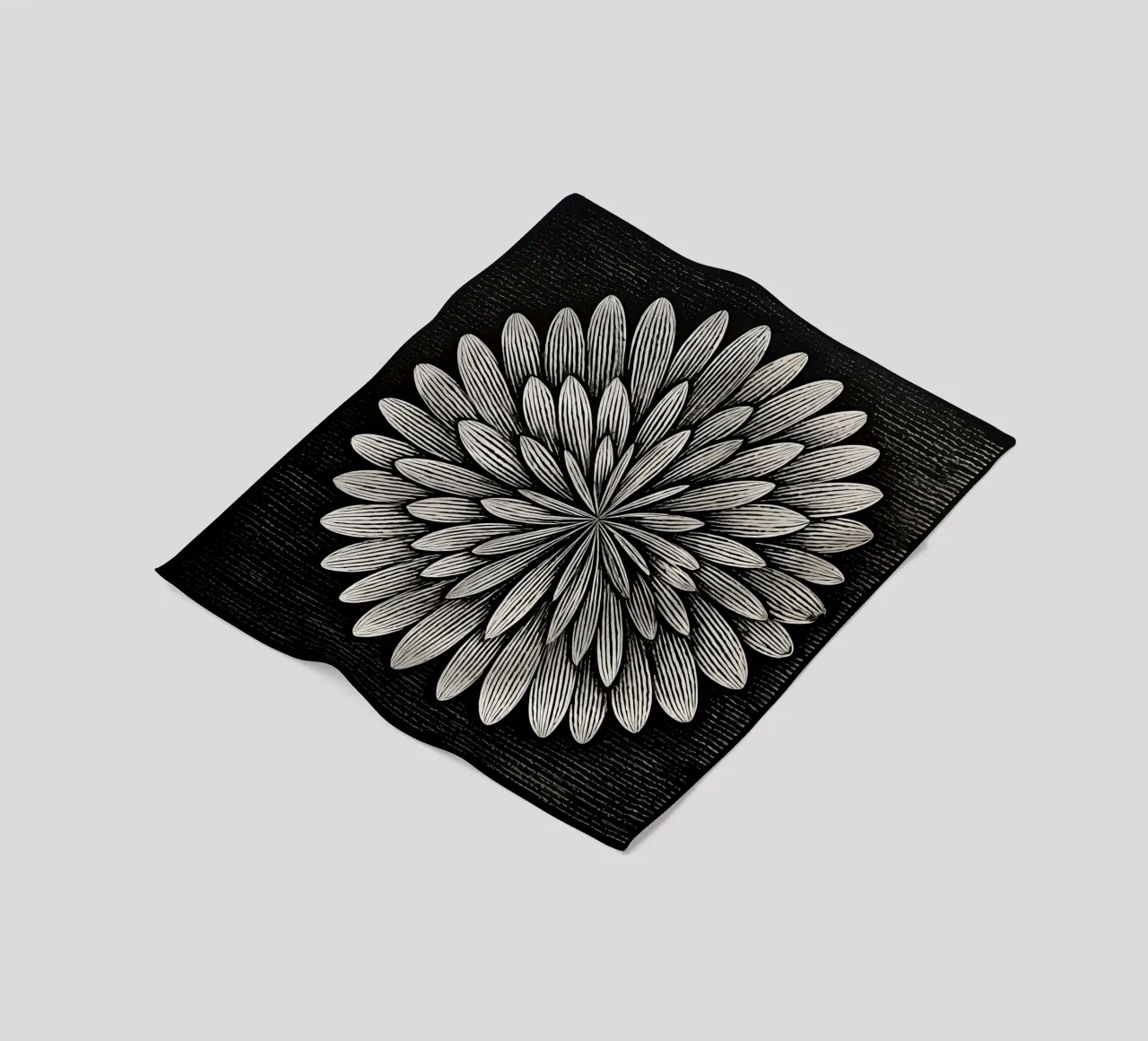 Fiore in bianco e nero coperta in pile da Imagine