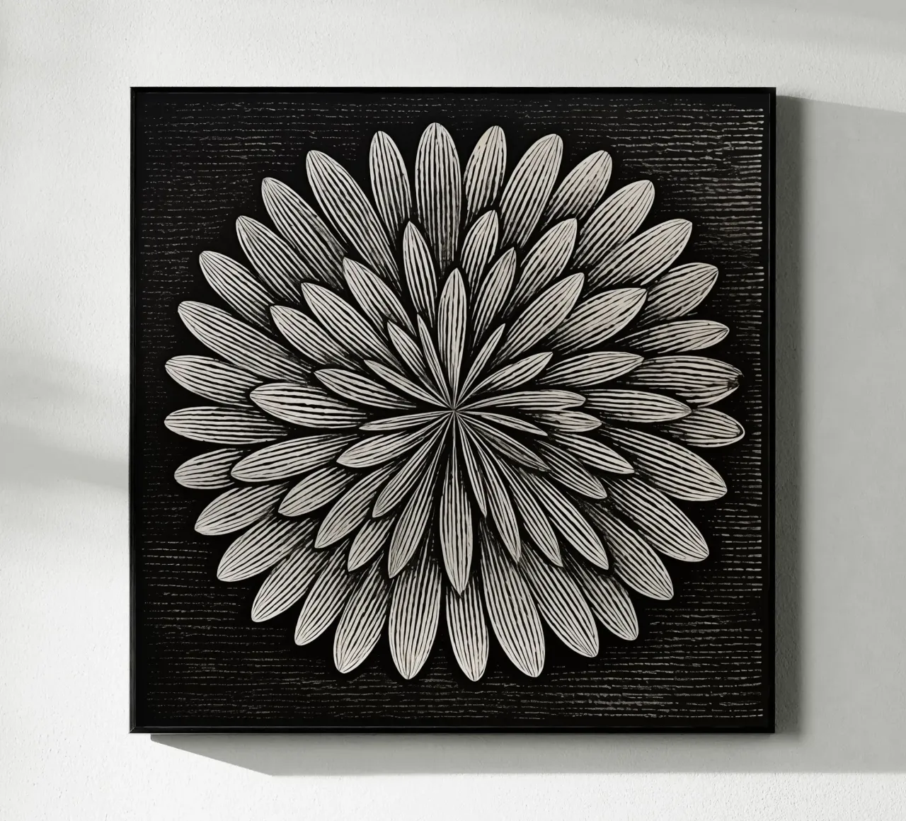 Fiore in bianco e nero plexiglass da Imagine