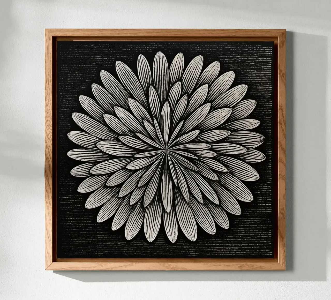 Fiore in bianco e nero alluminio dibond da Imagine