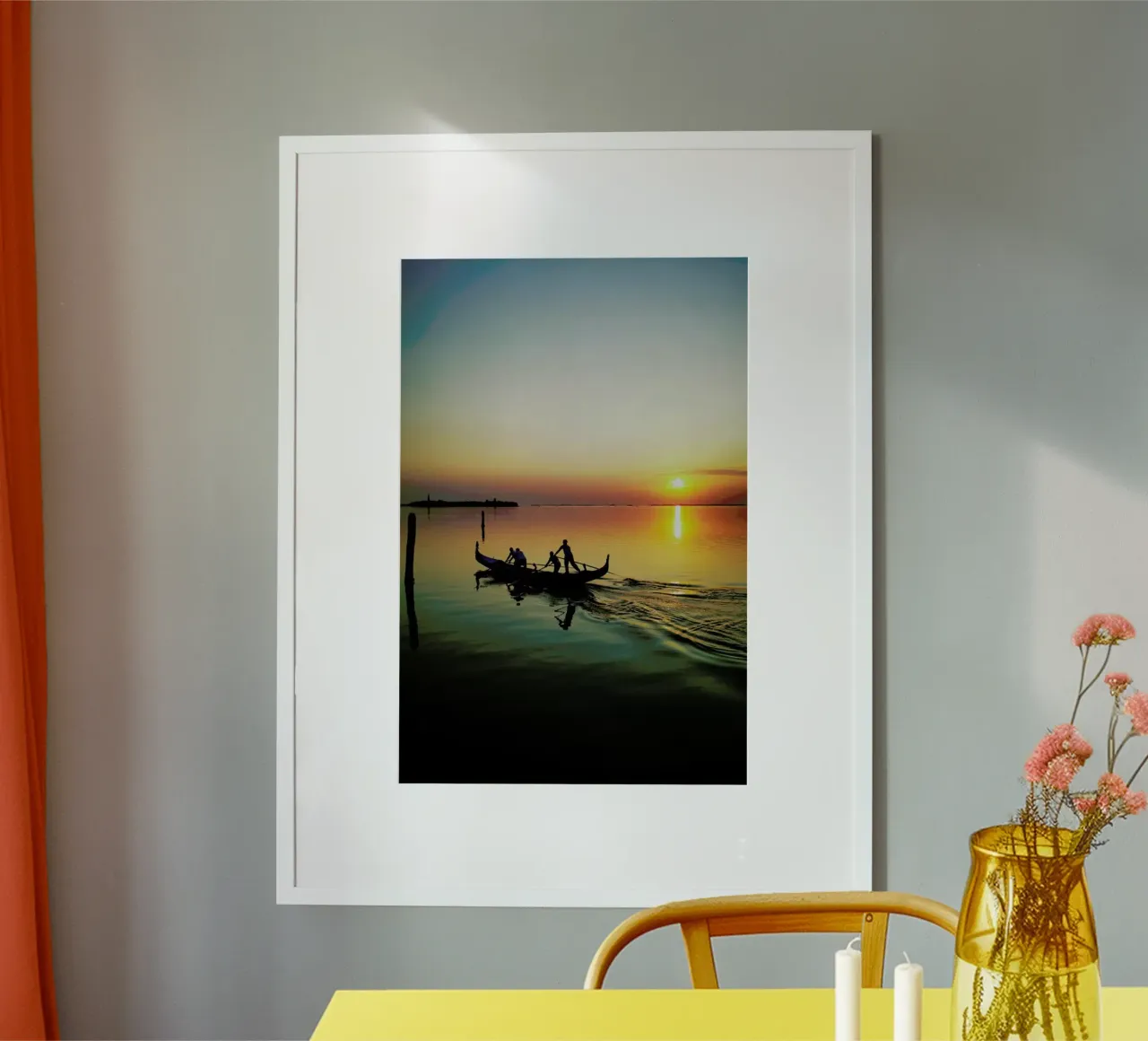 Venice Lagoon poster con telaio in plastica da Angelo Cerantola