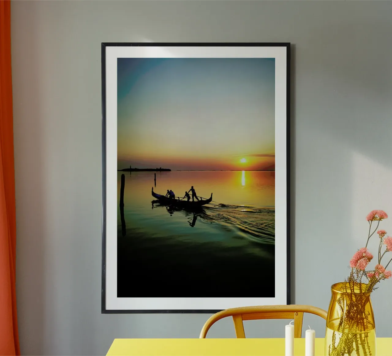 Venice Lagoon poster con telaio in plastica da Angelo Cerantola