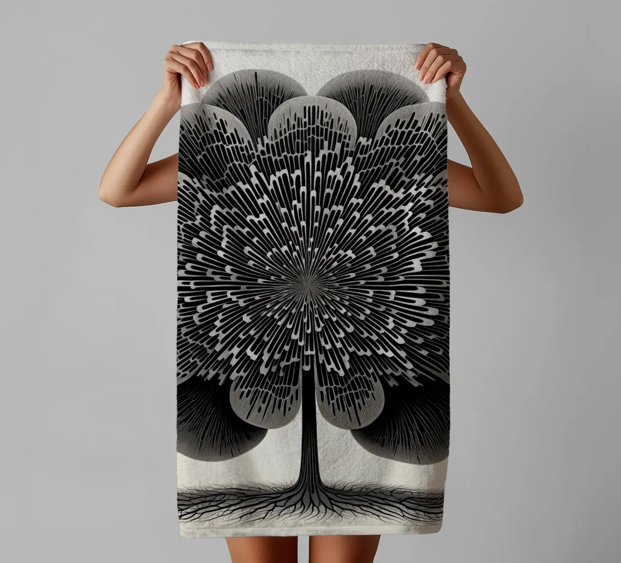 Abstract tree towel by Imagine