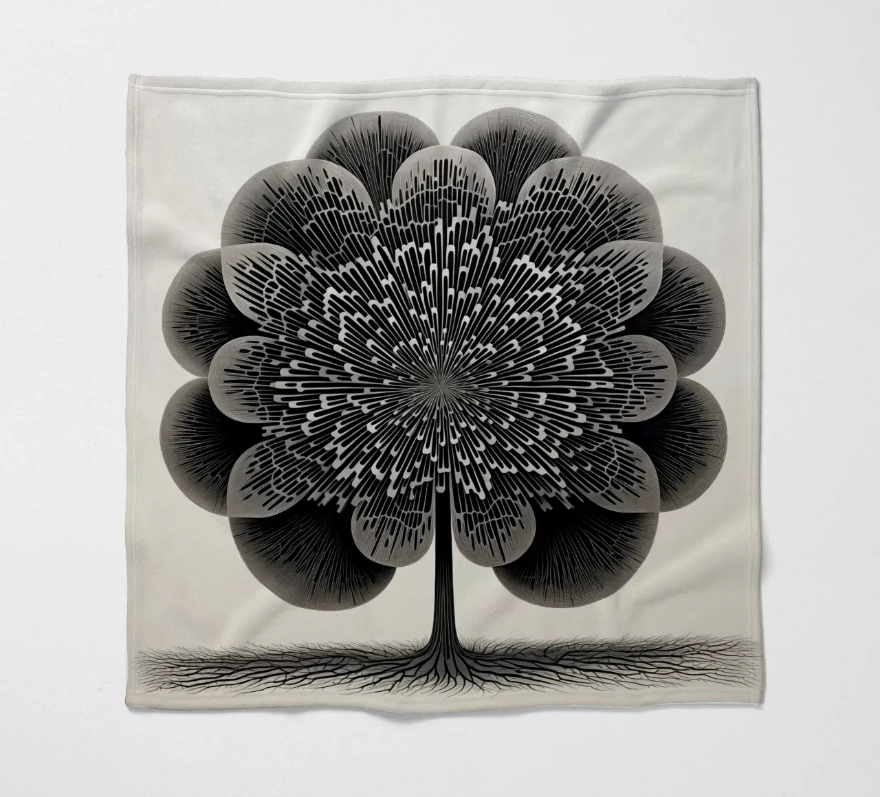 Albero astratto coperta in pile da Imagine