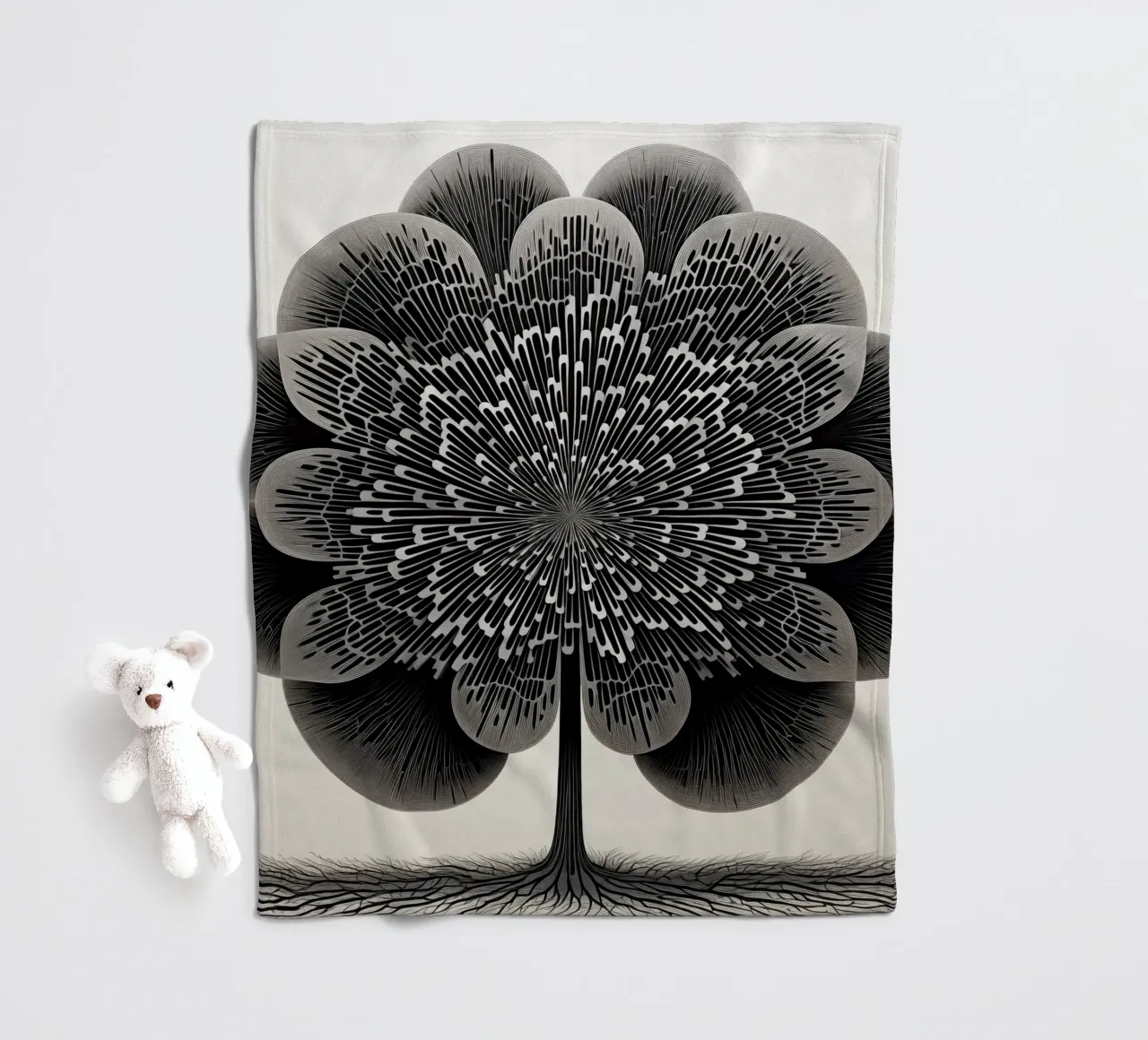 Albero astratto coperta in pile da Imagine