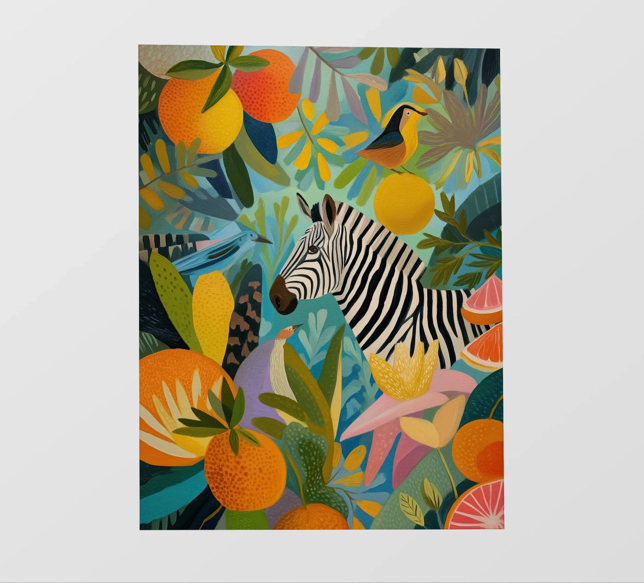 Zebra Paradise | Pittura naïf pellicola backlit da Autofocus