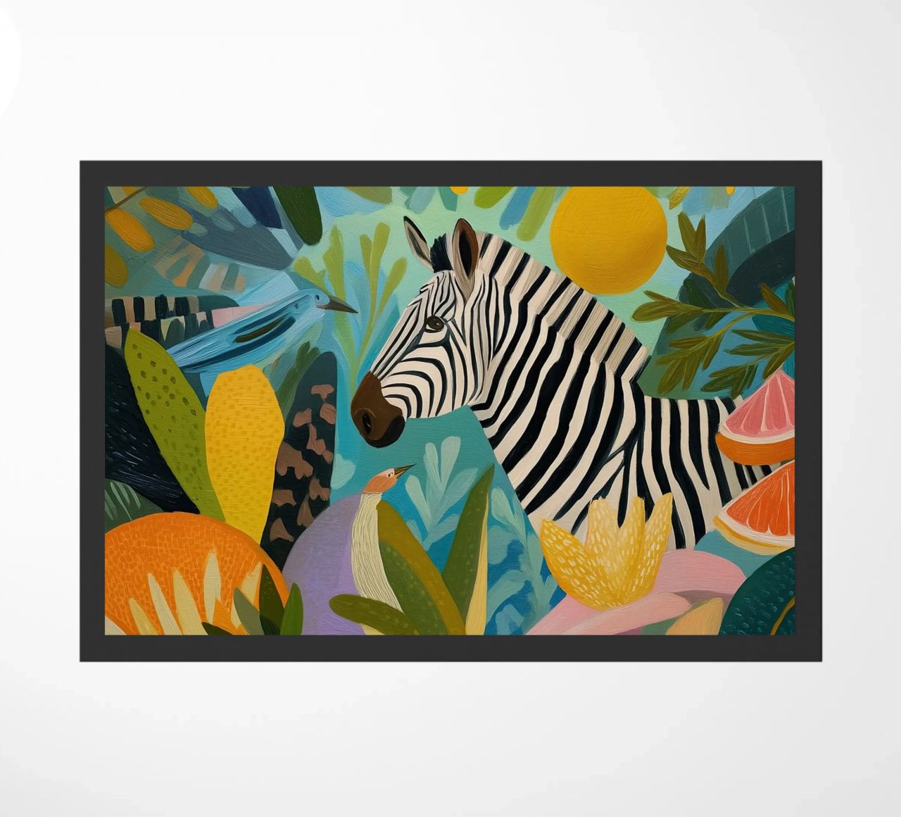 Zebra Paradise | Pittura naïf zerbino da Autofocus