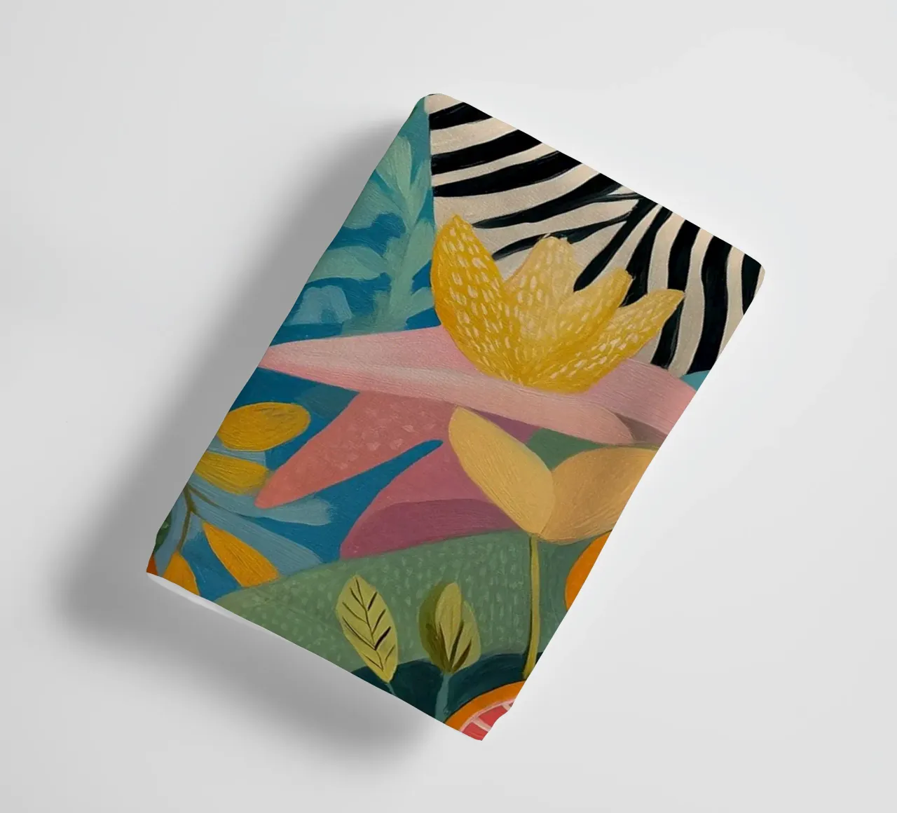 Zebra Paradise | Pittura naïf asciugamano da bagno da Autofocus
