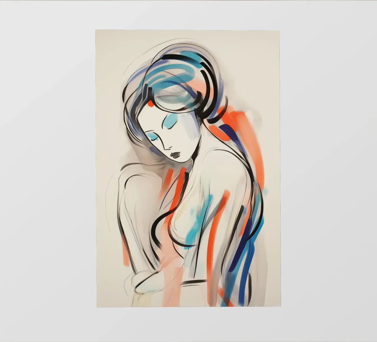 Mujer abstracta lámina retroiluminada de Imagine