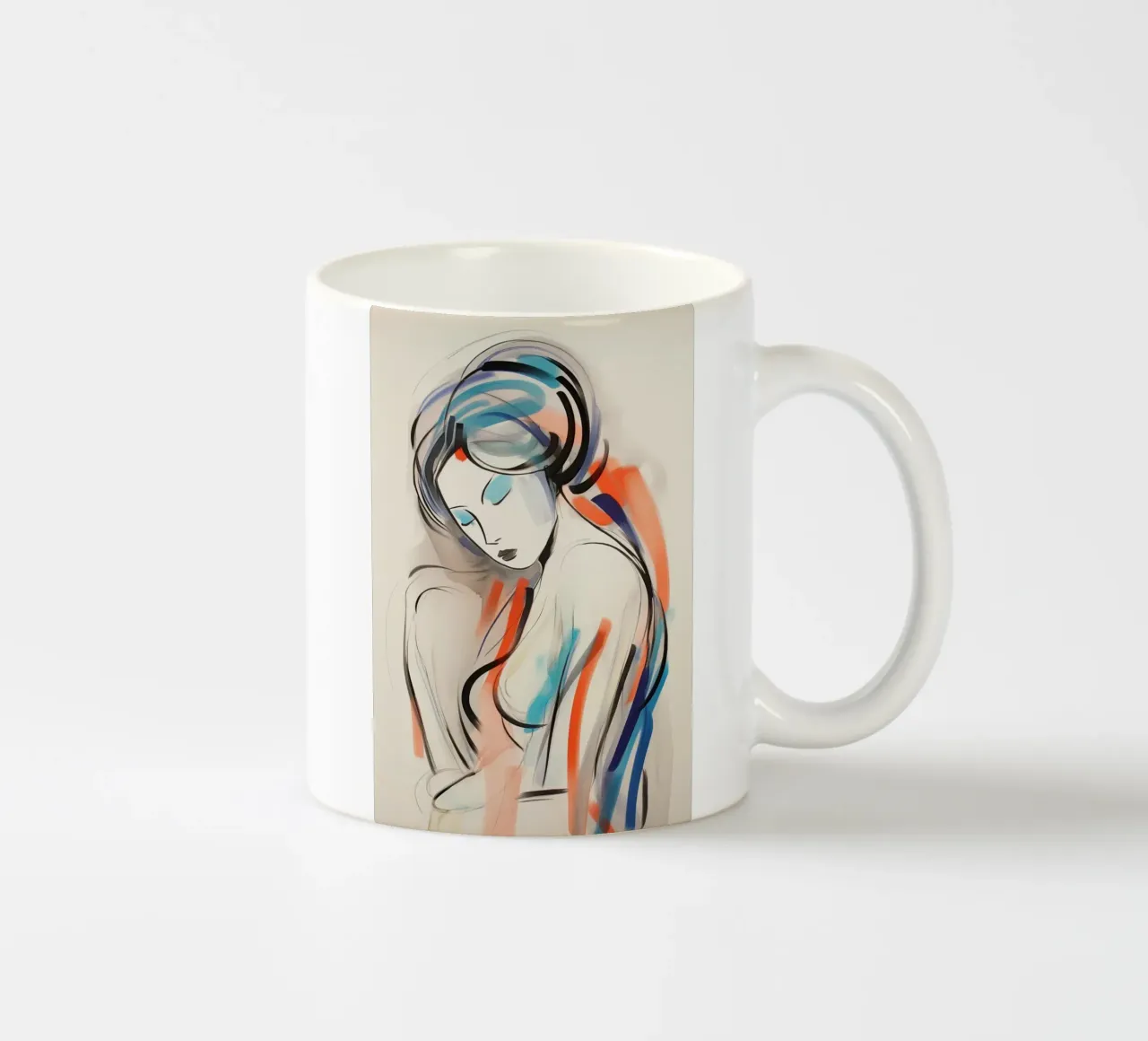 Donna astratta tazza in ceramica da Imagine