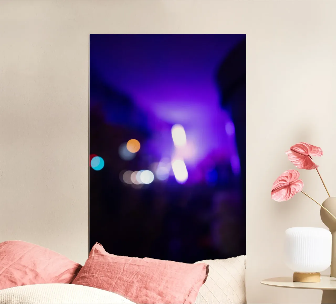 City Lights poster with aluminum frame by Jonas Klein