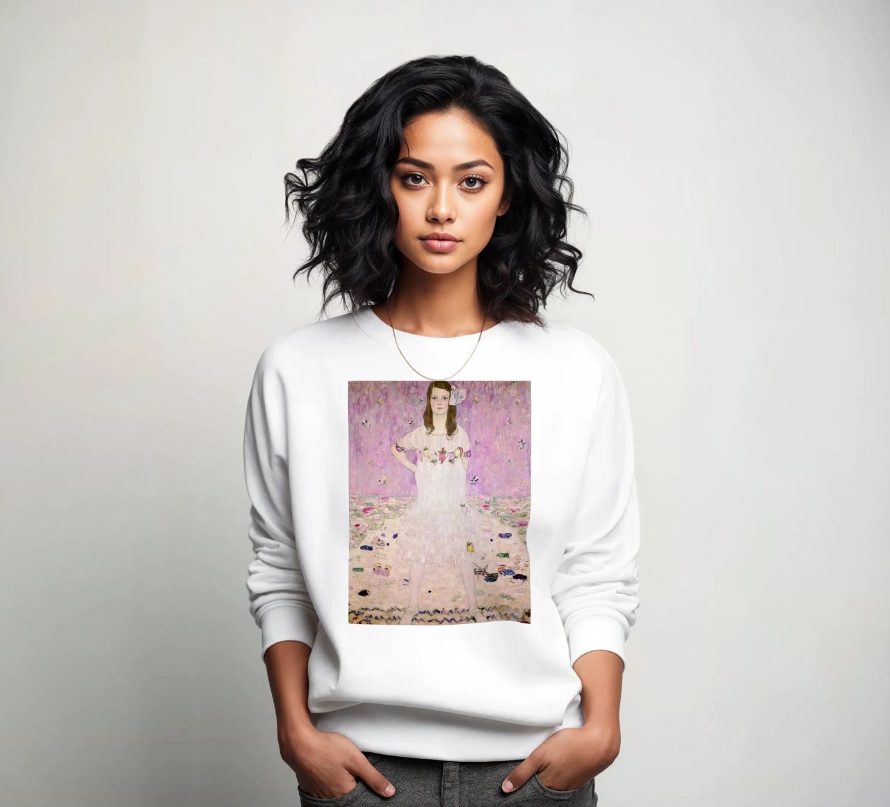 Ragazza in bianco Klimt felpa da venbeshop