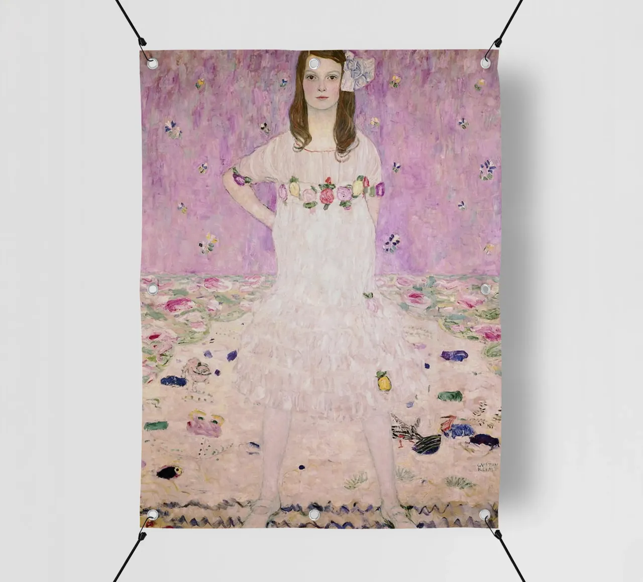 Ragazza in bianco Klimt telo in pvc da venbeshop