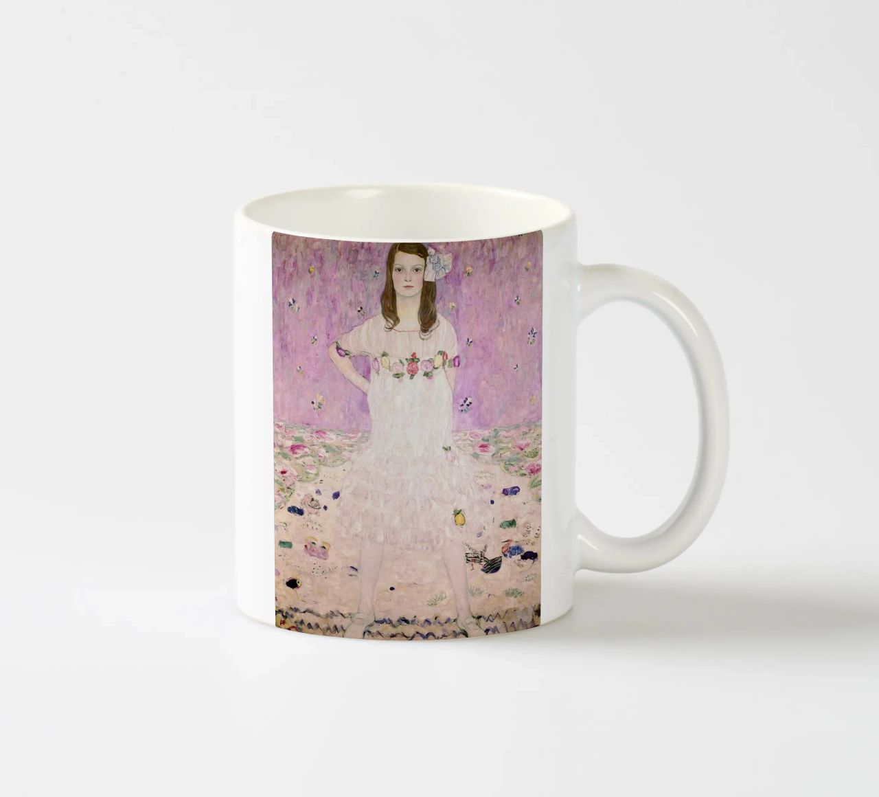 Ragazza in bianco Klimt tazza in ceramica da venbeshop