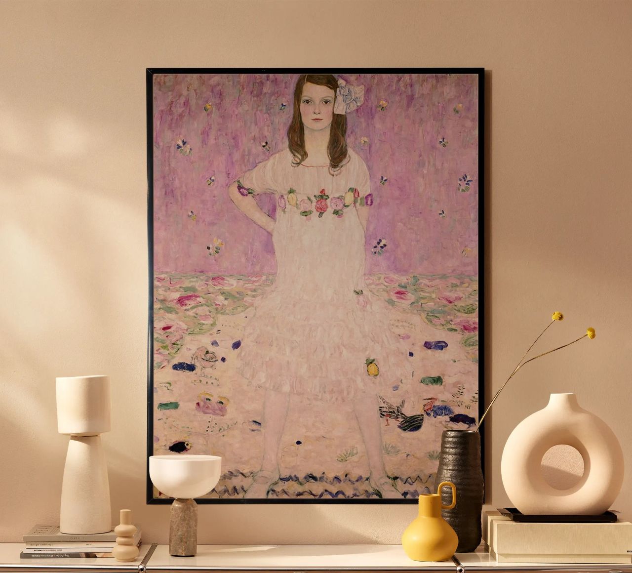 Girl In White Klimt Poster von venbeshop