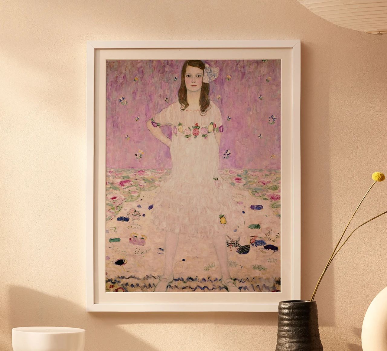 Girl In White Klimt Poster von venbeshop