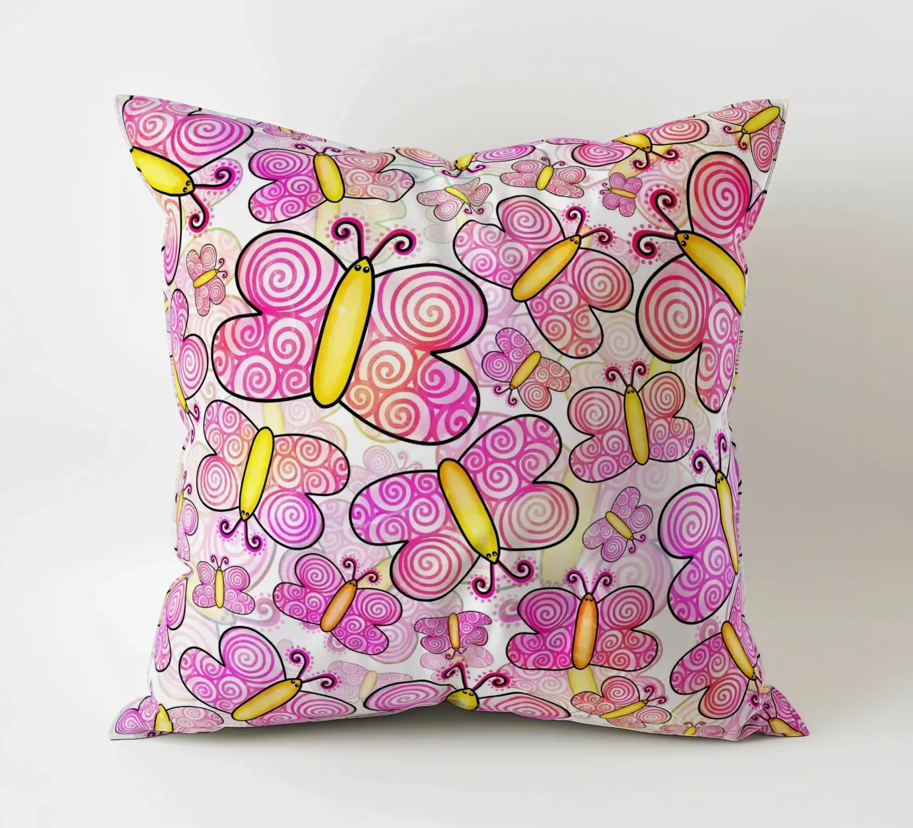 Carnevale con scarabocchi di farfalle cuscino da Happy Littles
