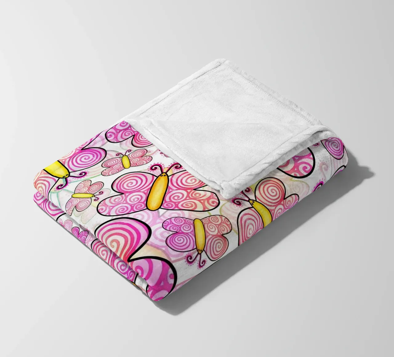 Carnevale con scarabocchi di farfalle coperta in pile da Happy Littles