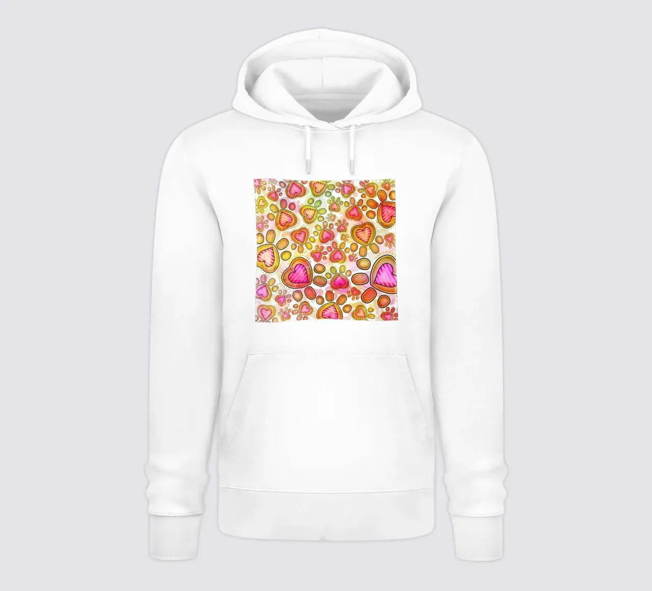Sfilata di zampe a scarabocchio felpa con cappuccio da Happy Littles