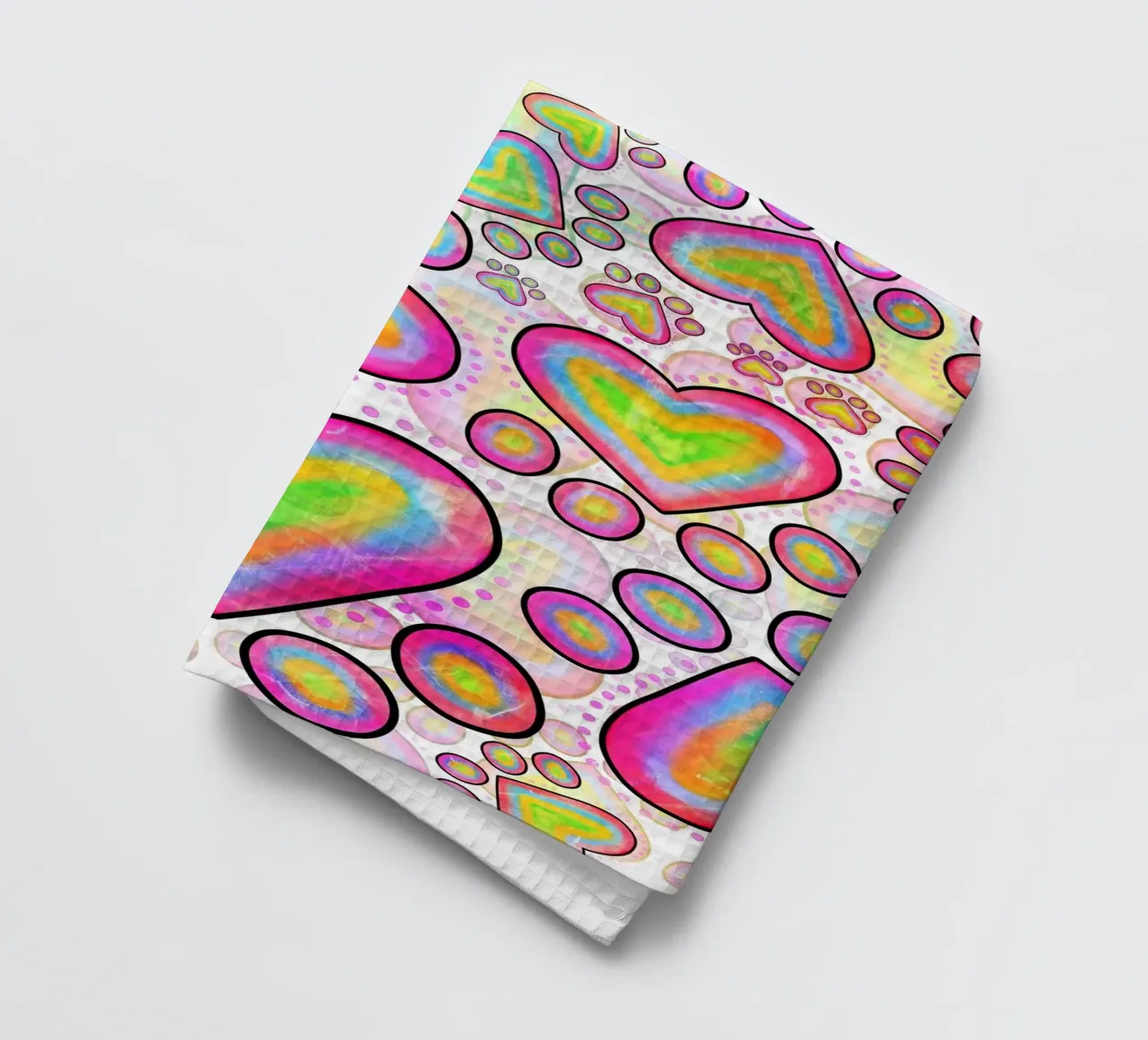 Doodle Paw Print Parade torchon de Happy Littles