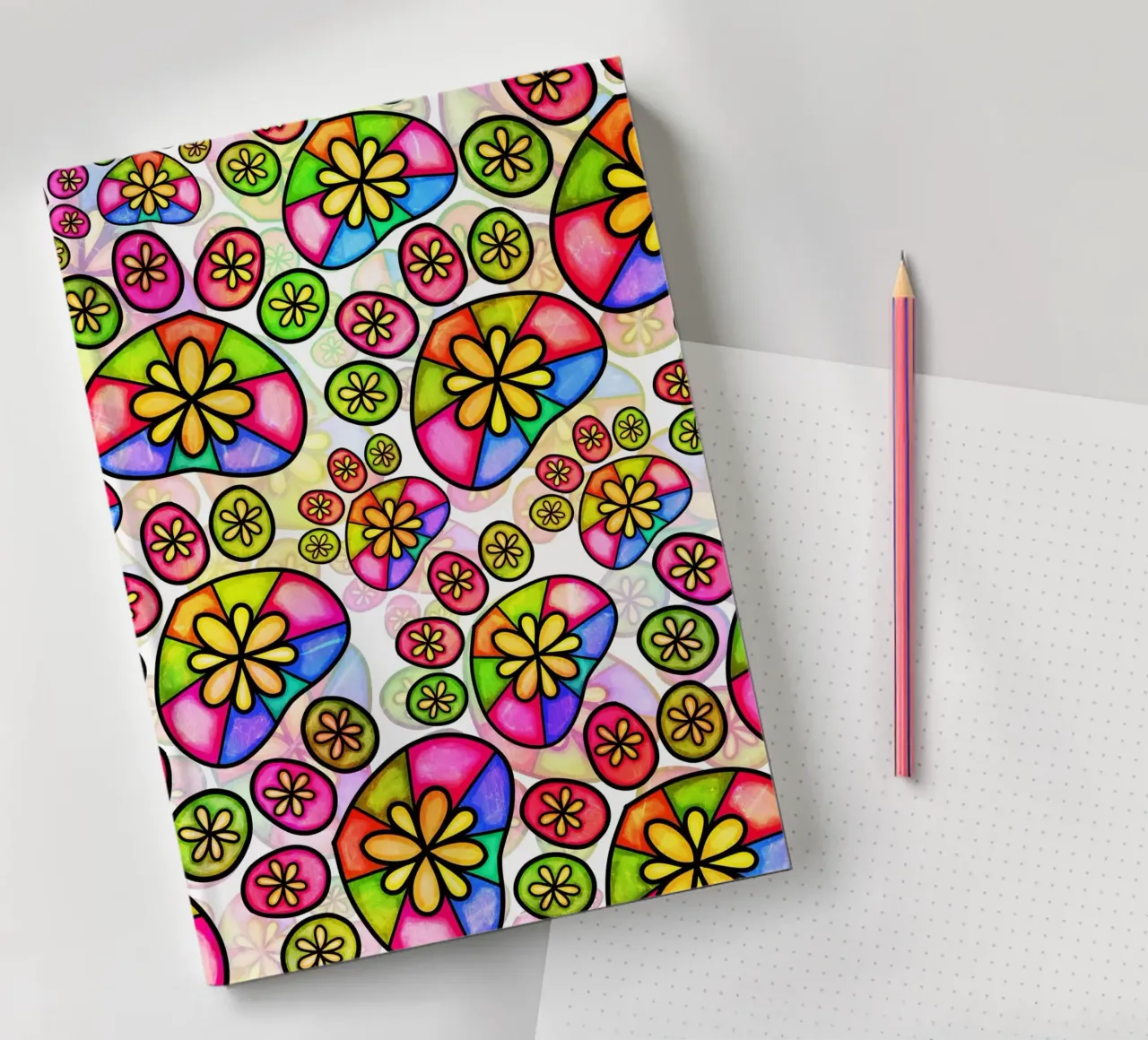 Doodle Paw Print Parade notebook by Happy Littles