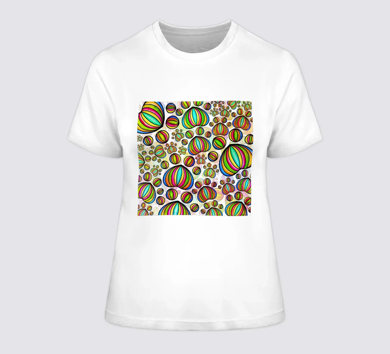 Doodle Paw Print Parade dames t-shirt getailleerd van Happy Littles