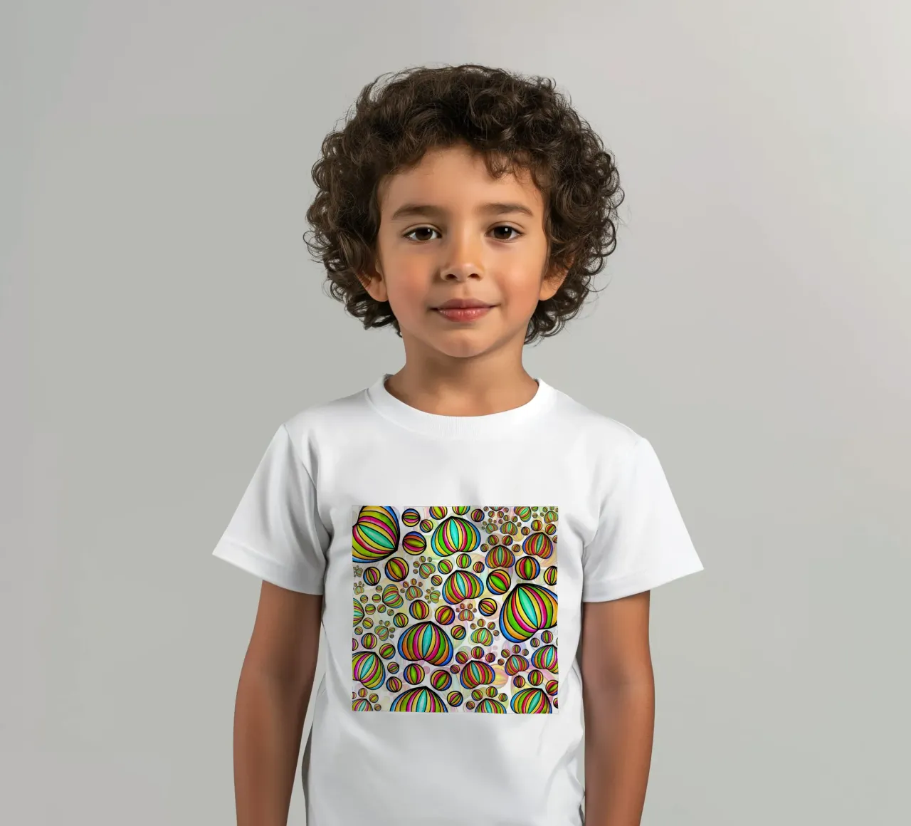 Doodle-Pfottendruck-Parade Kinder T-Shirt von Happy Littles
