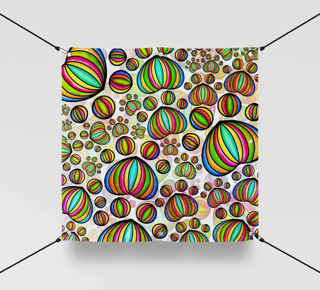 Sfilata di zampe a scarabocchio telo in pvc da Happy Littles