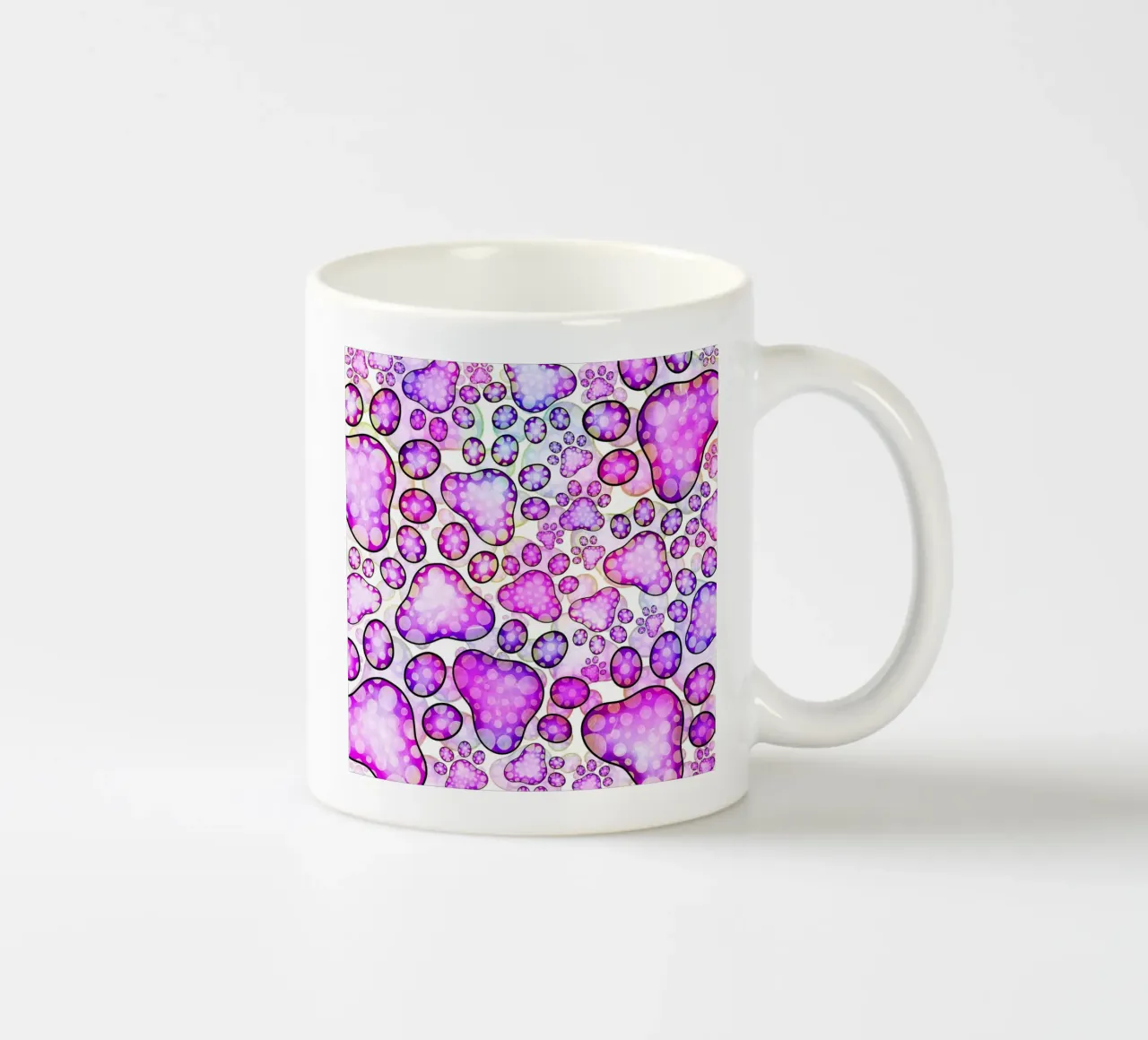 Sfilata di zampe a scarabocchio tazza in ceramica da Happy Littles