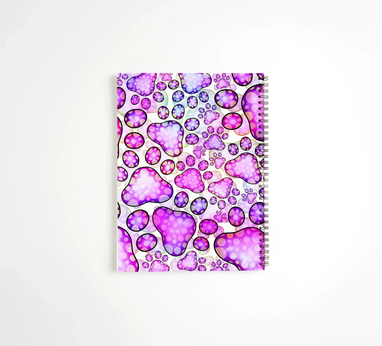 Doodle Paw Print Parade spiral notebook by Happy Littles