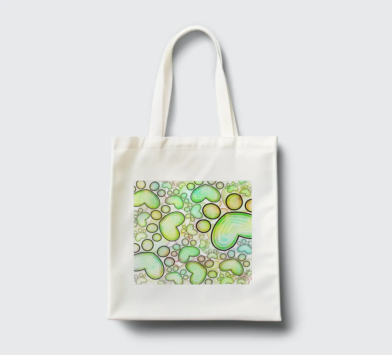Doodle Paw Print Parade tote bag by Happy Littles