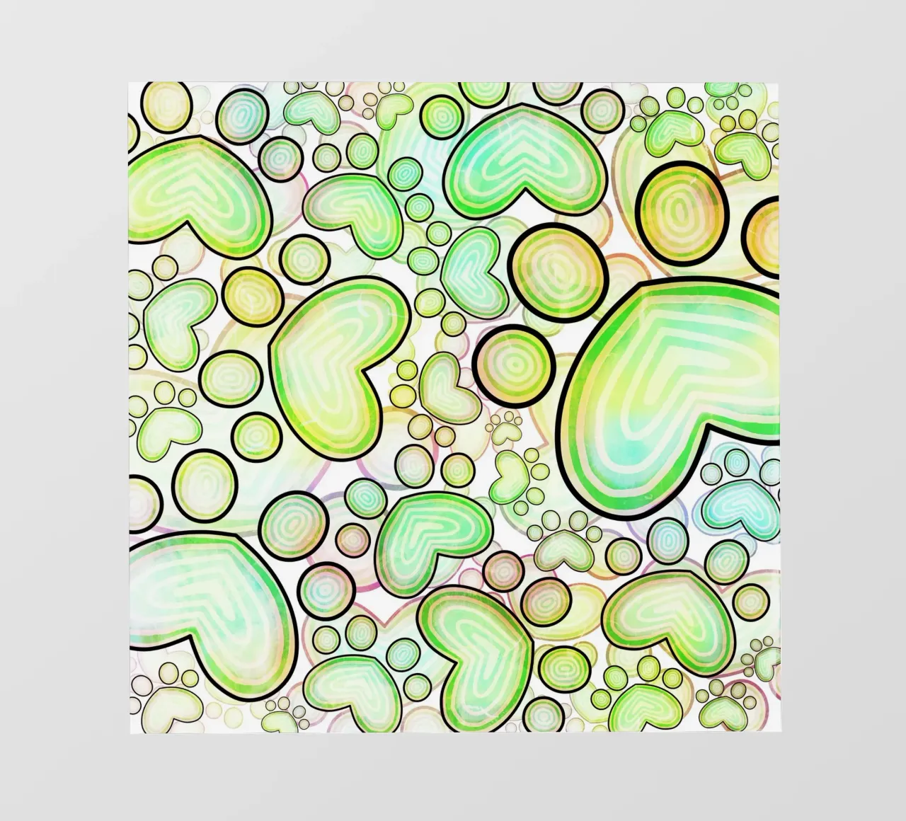 Doodle Paw Print Parade photo wallpaper by Happy Littles