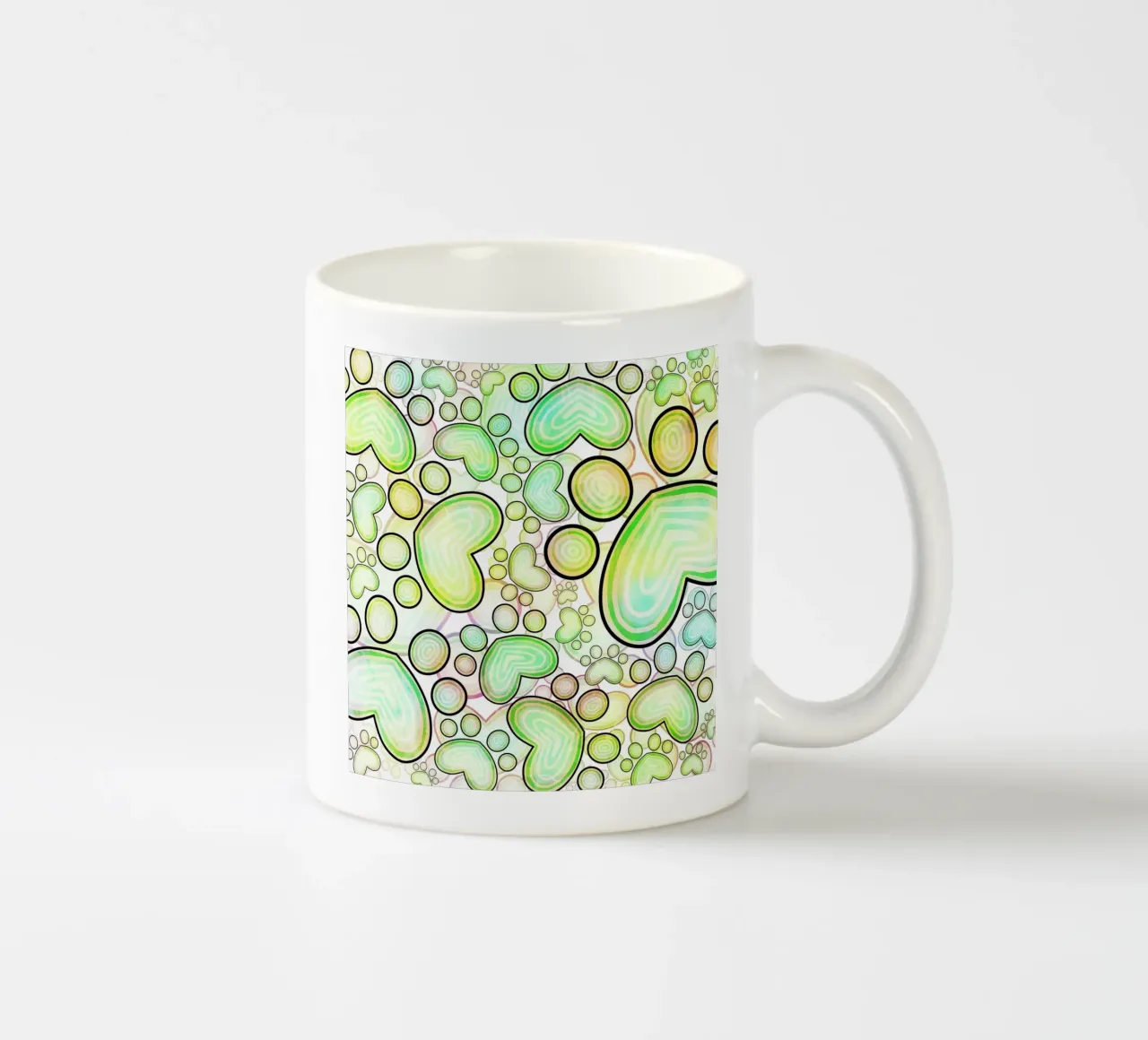 Sfilata di zampe a scarabocchio tazza in ceramica da Happy Littles