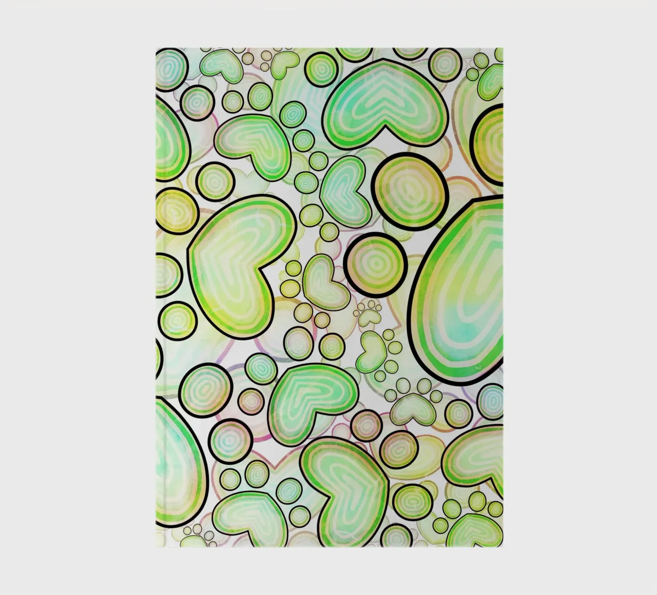 Doodle Paw Print Parade notebook by Happy Littles