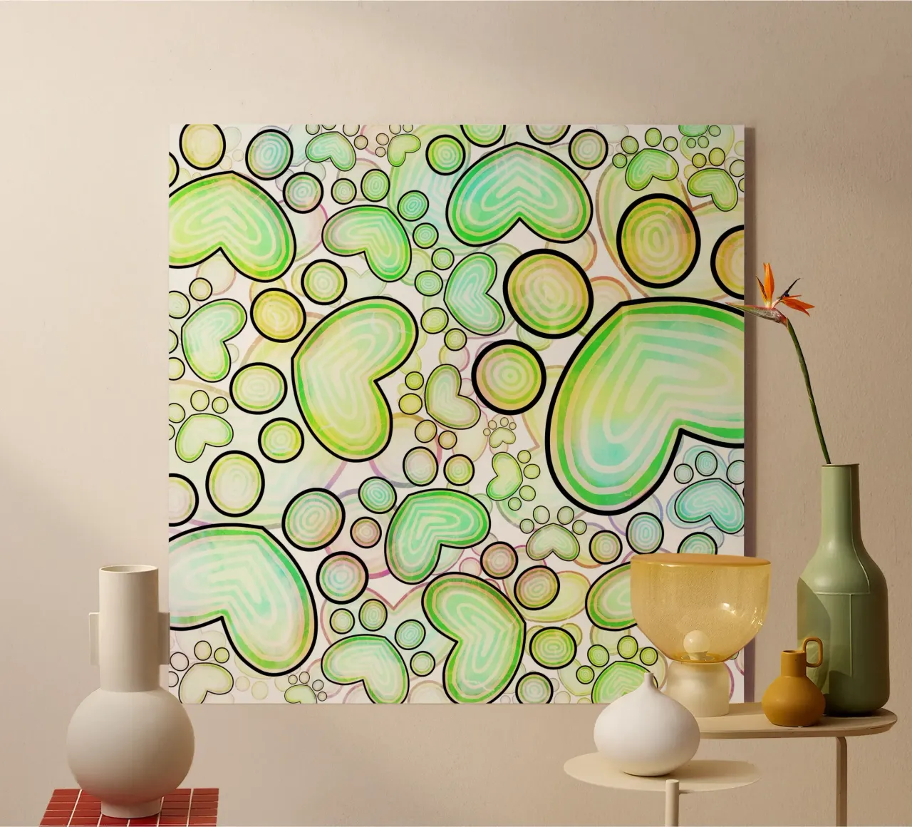 Doodle Paw Print Parade metacrilato de Happy Littles
