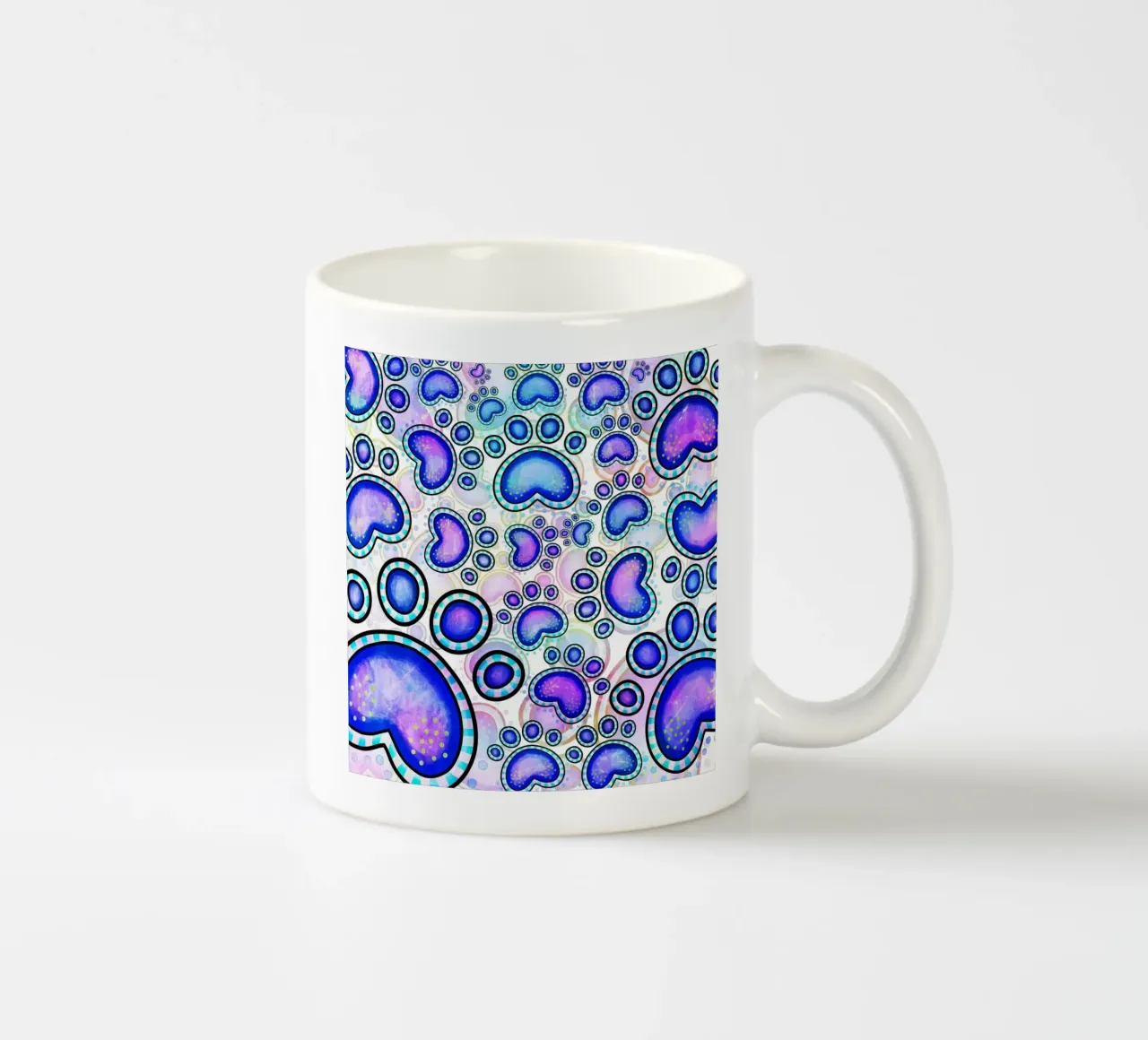 Sfilata di zampe a scarabocchio tazza in ceramica da Happy Littles