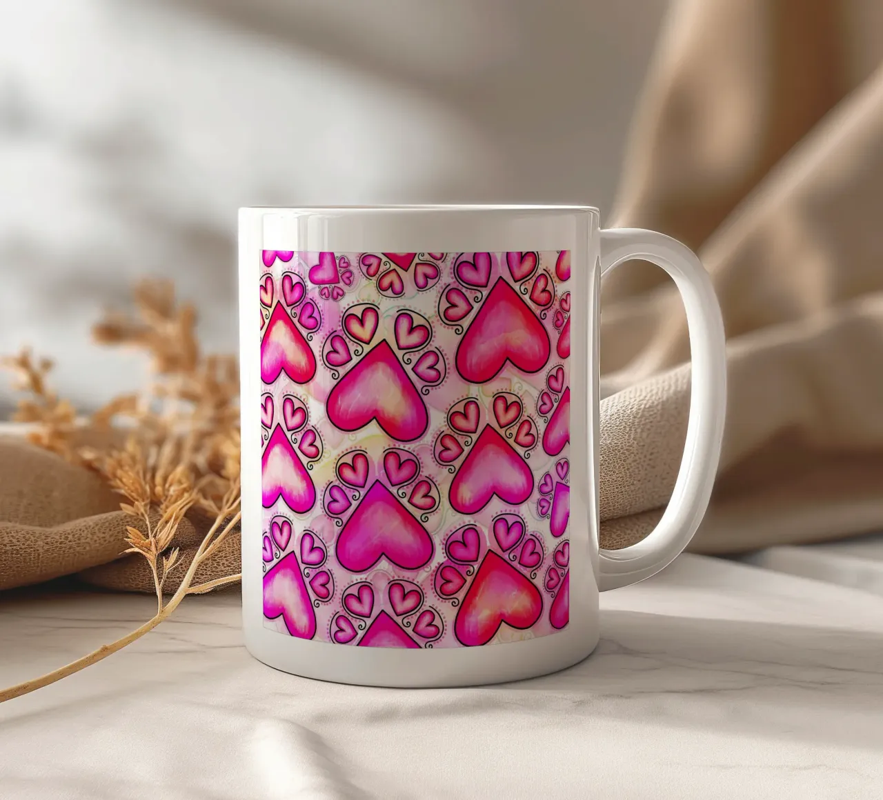 Sfilata di zampe a scarabocchio tazza in ceramica da Happy Littles