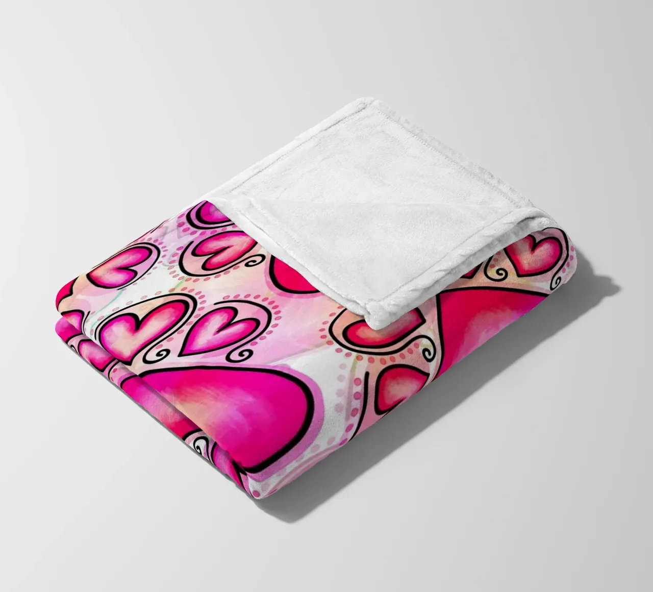 Doodle Paw Print Parade fleece blanket by Happy Littles