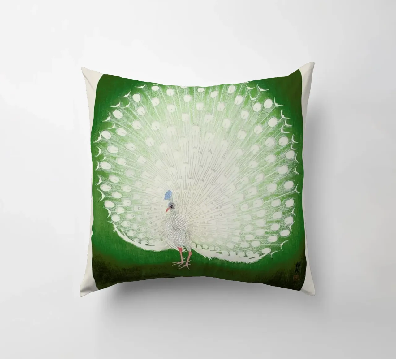 Koson - Peacock cuscino da Vintage by JUNIQE