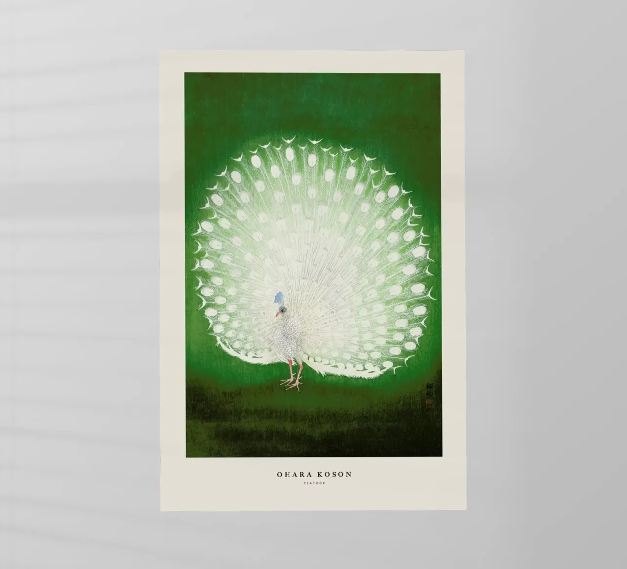 Koson - Peacock pellicola backlit da Vintage by JUNIQE