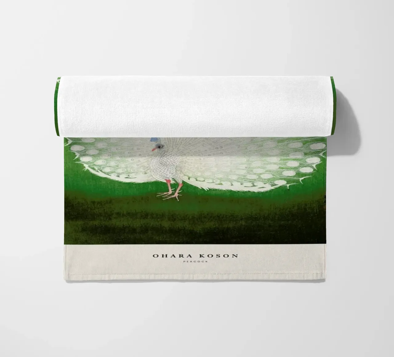 Koson - Peacock telo mare da Vintage by JUNIQE