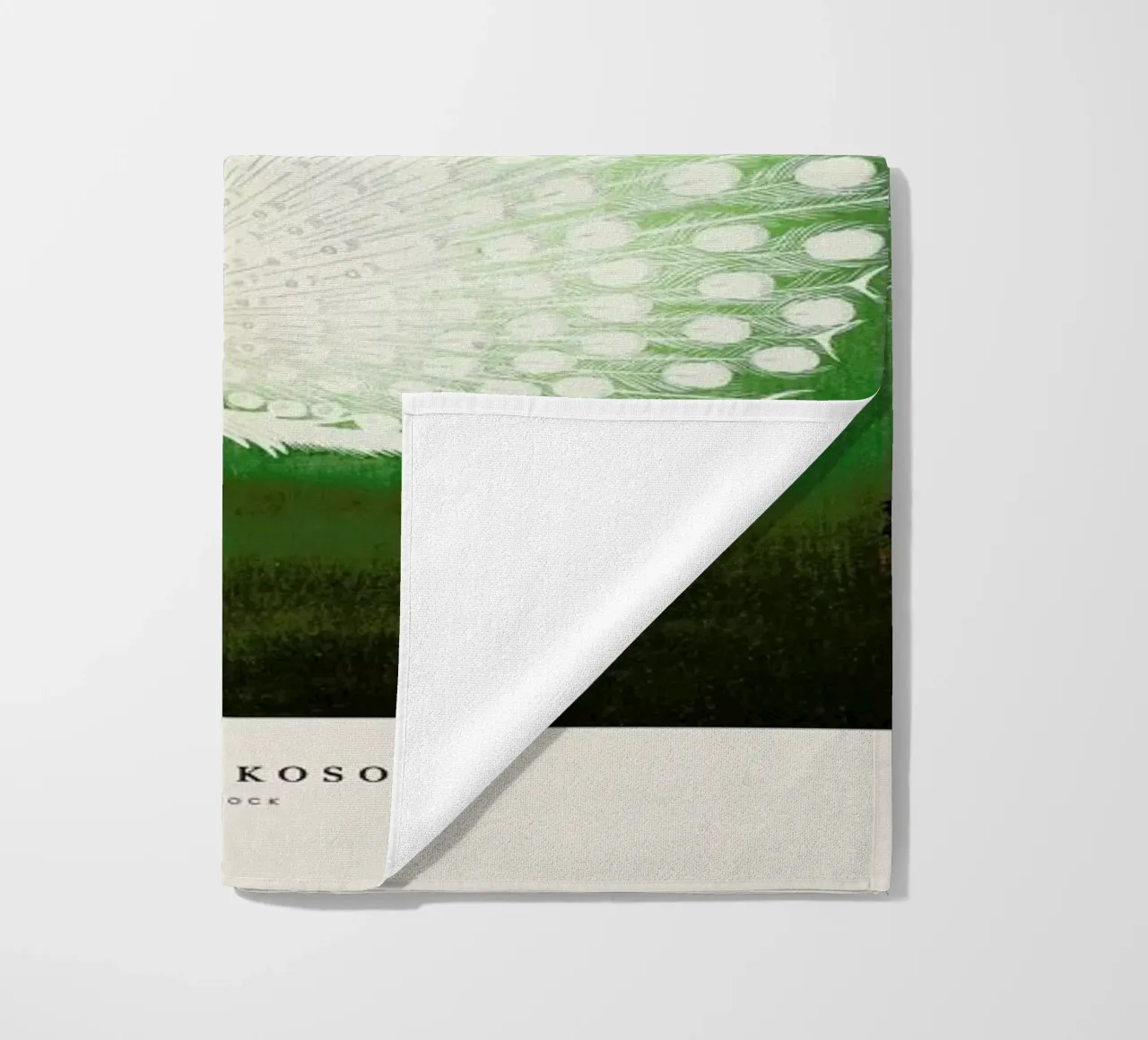 Koson - Peacock telo mare da Vintage by JUNIQE