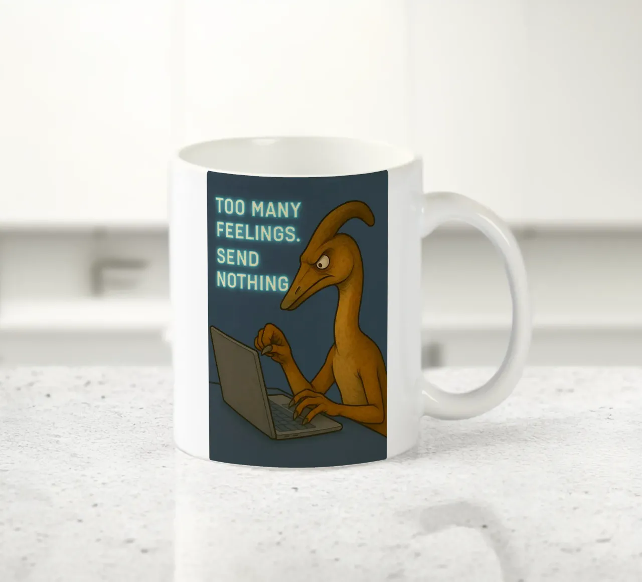Funny Struthiomimus Meme tazza in ceramica da Funny Humor Art