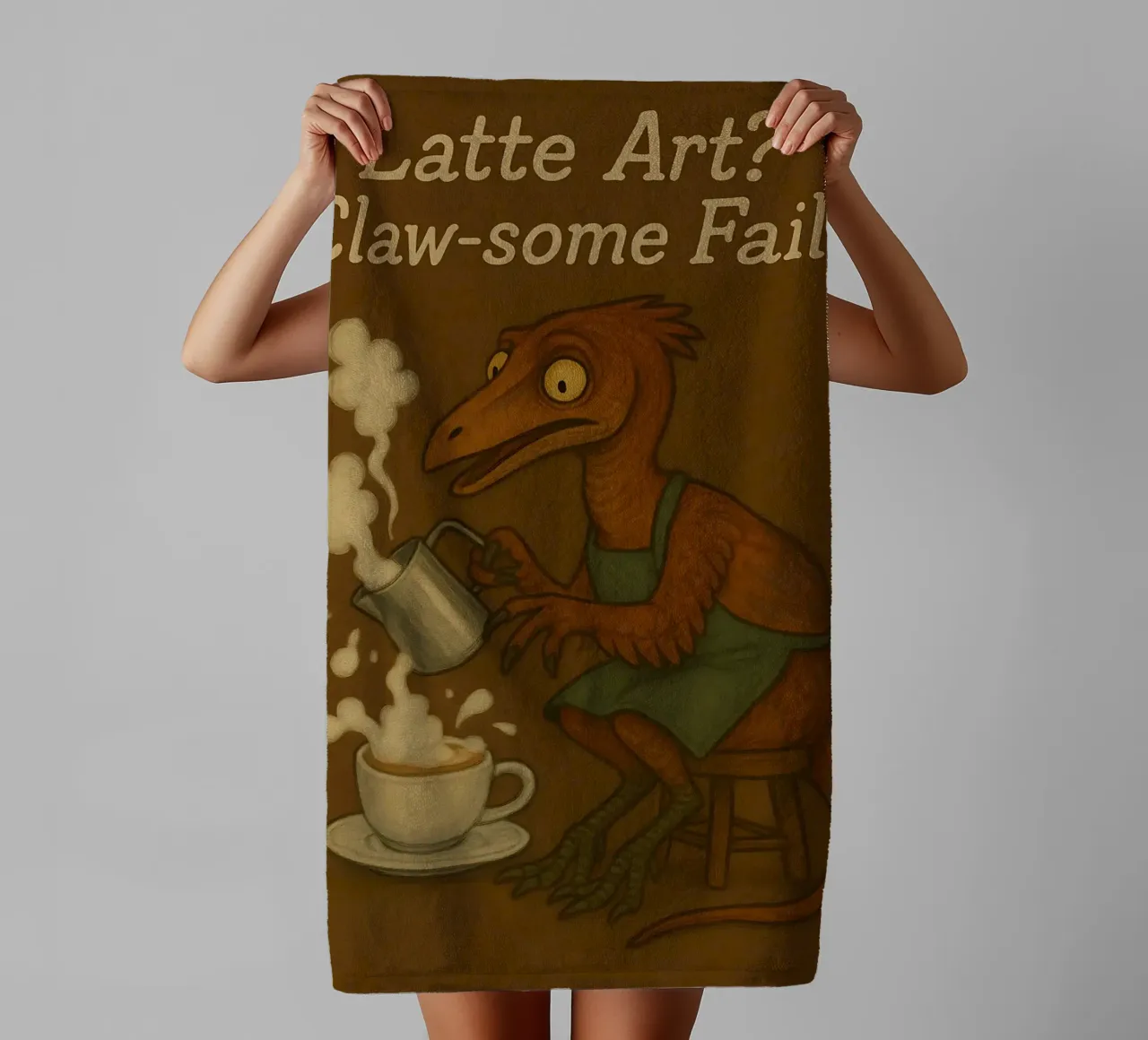 Meme divertente di Chirostenotes asciugamano da bagno da Funny Humor Art