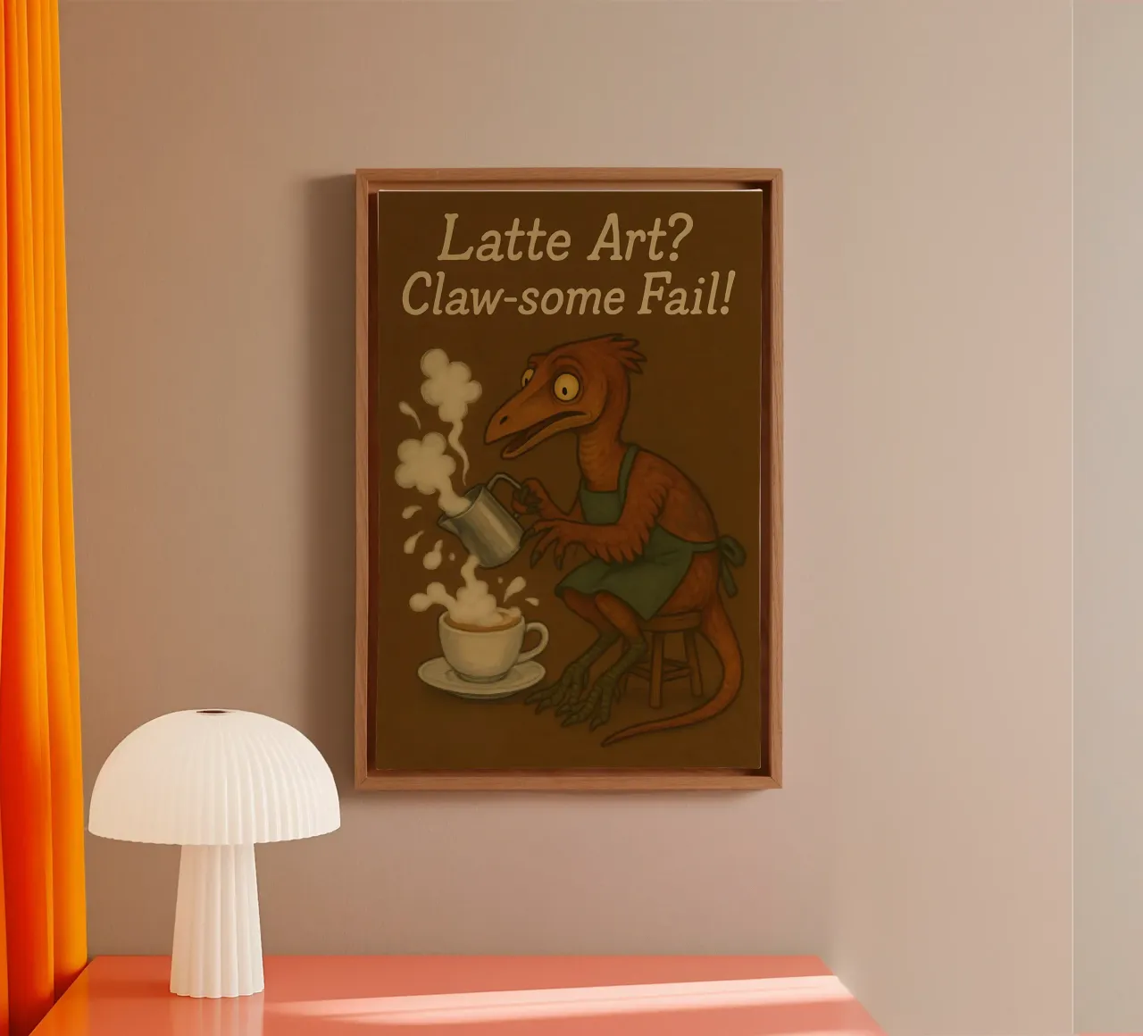 Funny Chirostenotes meme canvas with Floater frame by Funny Humor Art