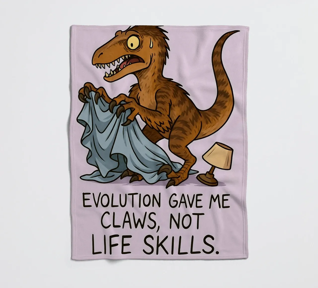 Divertido meme de Megaraptor manta de franela de Funny Humor Art