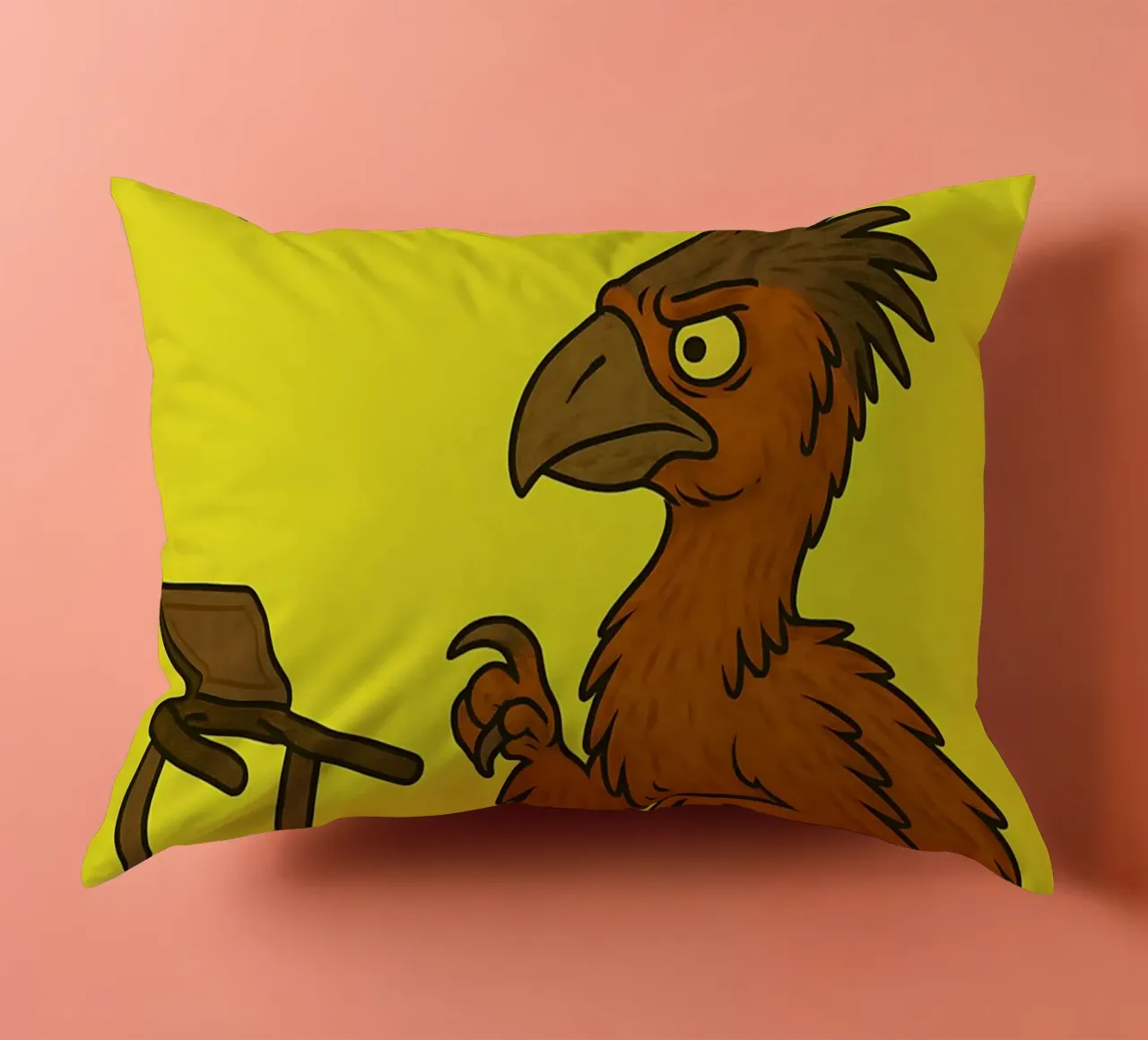 Lustiges Gigantoraptor Meme Kissen von Funny Humor Art