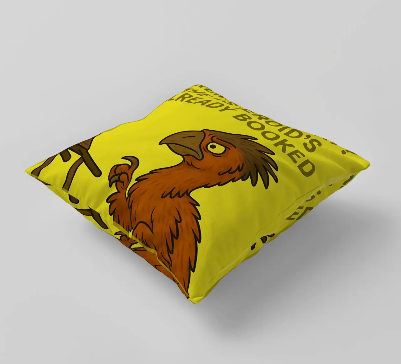 Lustiges Gigantoraptor Meme Kissen von Funny Humor Art
